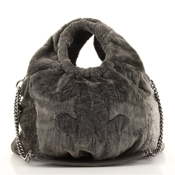 Chanel Convertible CC Hobo Faux Fur Medium