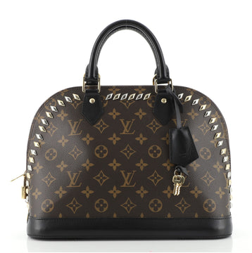 Louis Vuitton Metal Stones Alma Handbag Studded Monogram Canvas PM