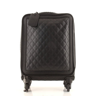Chanel Coco Case Rolling Trolley Quilted Caviar