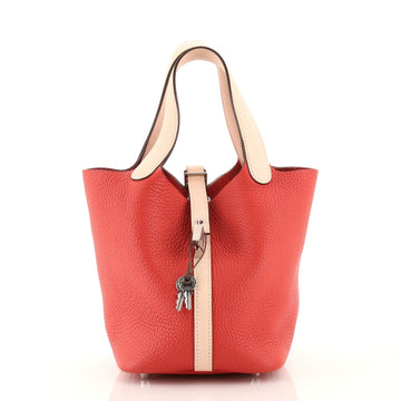 Hermes Bicolor Picotin Lock Bag Clemence with Swift MM