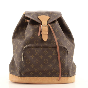 Louis Vuitton Vintage Montsouris Backpack Monogram Canvas GM