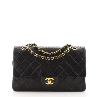 Vintage Classic Double Flap Bag Quilted Lambskin Medium