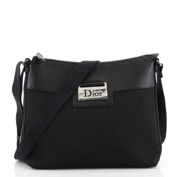 Christian Dior Vintage Street Chic Messenger Bag Diorissimo Canvas and Leather Small