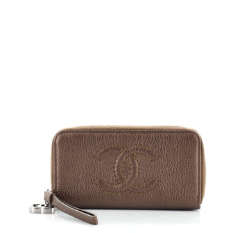 Chanel Luxe Ligne Zip Card Case Leather