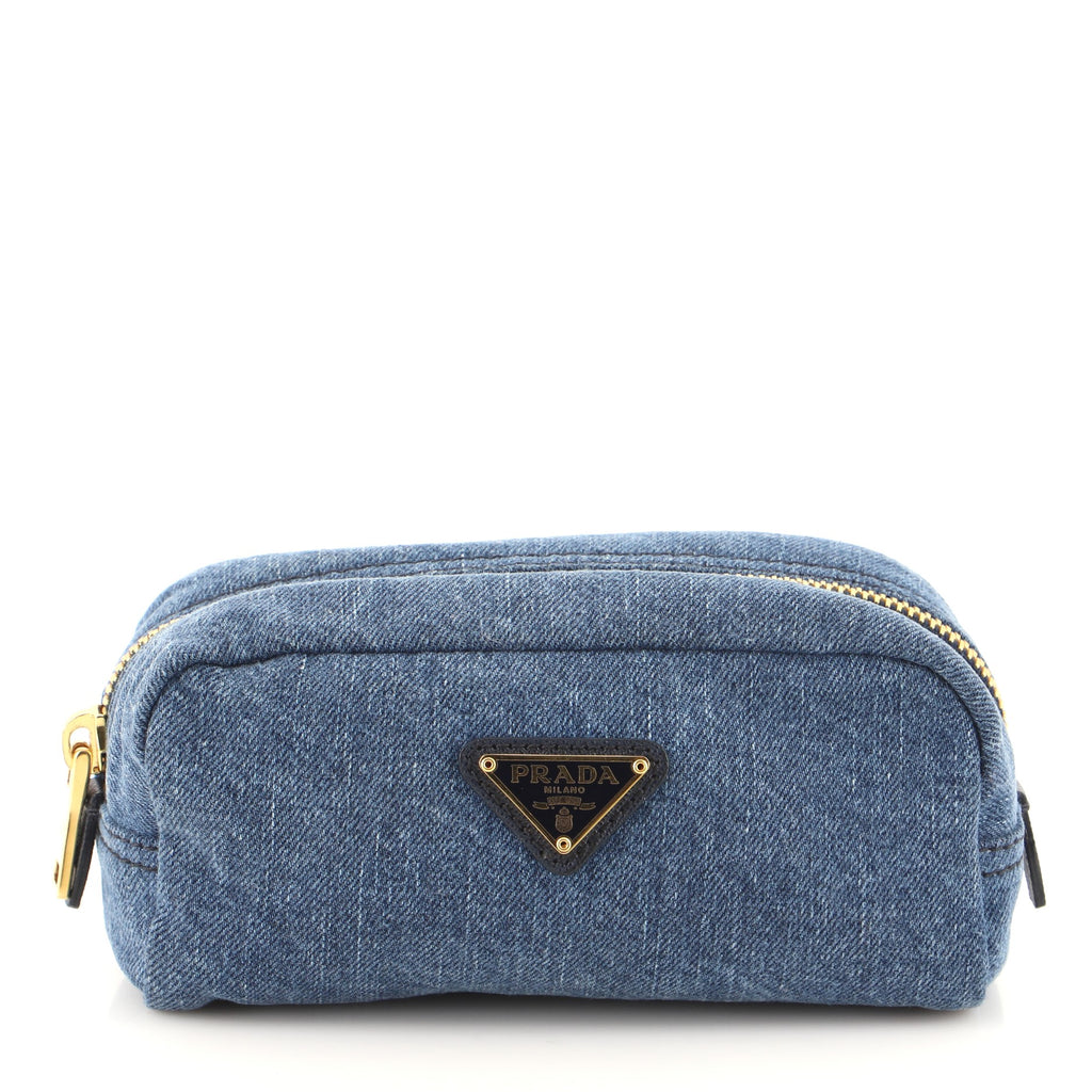 Prada Cosmetic Pouch Denim Small 85390