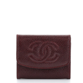 Chanel Vintage Timeless CC Flap Card Case Caviar