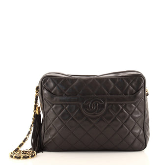 Chanel Vintage Front Pocket Camera Bag Quilted Lambskin Medium