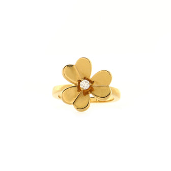 Van Cleef & Arpels Frivole 1 Flower Ring 18K Yellow Gold with Diamond Small