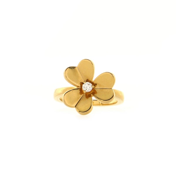 Van Cleef Arpels Frivole Flower Ring 18K Yellow Gold with