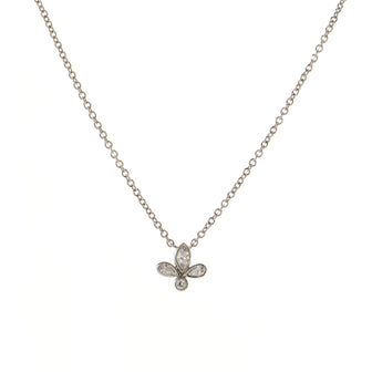 Tiffany & Co. Fleur de Lis Pendant Necklace Platinum and Diamonds Mini