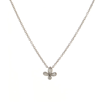 Tiffany & Co. Fleur de Lis Pendant Necklace Platinum and Diamonds Mini