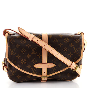 Louis Vuitton Saumur Handbag Monogram Canvas 30