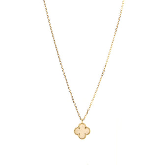 Van Cleef & Arpels Sweet Alhambra Pendant Necklace 18K Rose Gold and Mother of Pearl