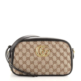 Gucci GG Marmont Shoulder Bag Diagonal Quilted GG Canvas Small