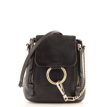 Chloe Faye Backpack Leather and Suede Mini