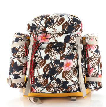 Gucci Gucci x The North Face Flap Backpack Printed Nylon Large