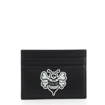 Christian Dior Card Holder Printed Leather