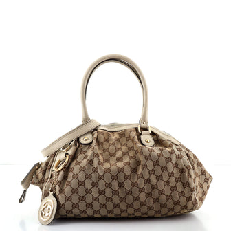 Gucci Sukey Boston Bag GG Canvas
