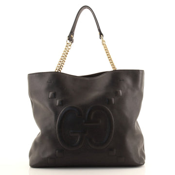 Gucci Apollo Tote GG Embossed Calfskin Large
