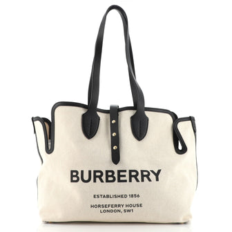 Burberry Soft Belt Bag Canvas with Leather Medium