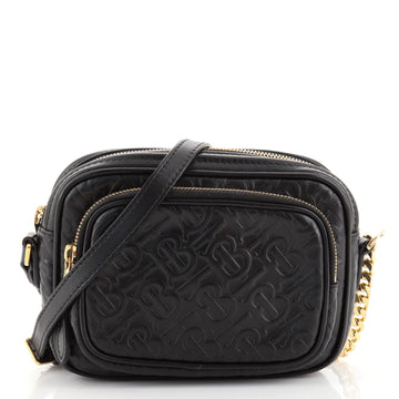 Burberry Camera Bag Monogram Embossed Leather Small