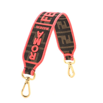 Fendi Logo Mini Strap You Short Shoulder Strap Zucca Canvas