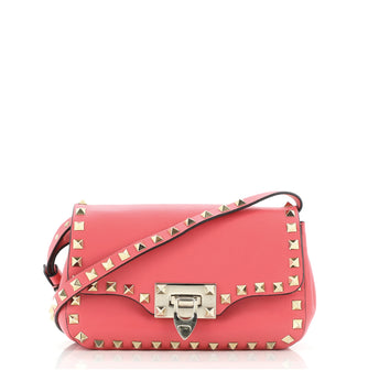 Valentino Rockstud Flip Lock Flap Bag Leather Mini