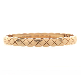 Chanel Coco Crush Bangle Bracelet 18K Beige Gold