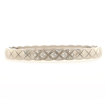 Chanel Coco Crush Bangle Bracelet 18K White Gold with Diamonds
