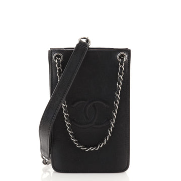 Chanel CC Phone Holder Crossbody Bag Calfskin