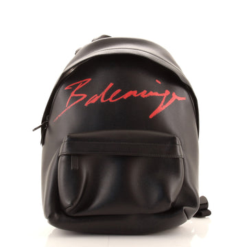 Balenciaga Everyday Script Logo Backpack Leather