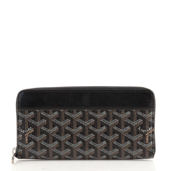 Goyard Matignon Zip Wallet Coated Canvas with Leather