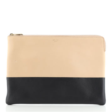 Celine Bicolor Solo Clutch Leather
