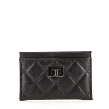 Chanel So Black Reissue Card Holder Quilted Aged Calfskin