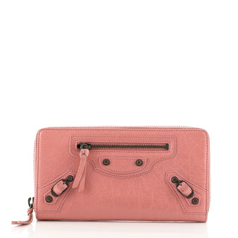 Balenciaga Classic Continental Zip Around Wallet Leather