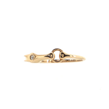 Hermes Galop Ring 18K Rose Gold with Diamond Very Small