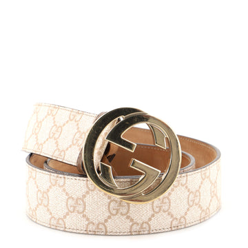 Gucci Interlocking G Belt GG Coated Canvas Wide