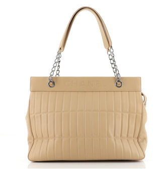 Chanel Lax Shoulder Bag Vertical Quilted Leather Large