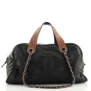 Chanel In the Mix Timeless Bowler Bag Iridescent Calfskin and Quilted Glazed Calfskin Large