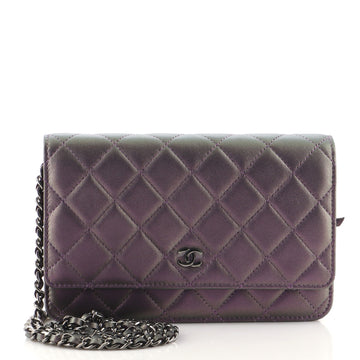 Chanel Wallet on Chain Quilted Iridescent Lambskin