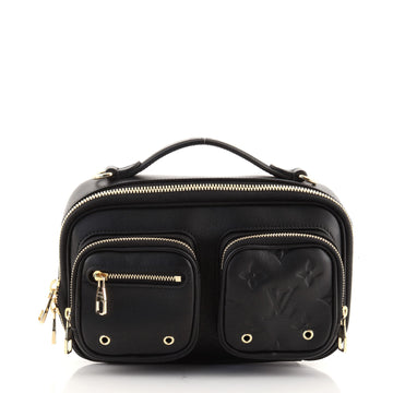 Louis Vuitton Utility Crossbody Bag Calfskin with Embossed Monogram Detail