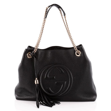Gucci Soho Shoulder Bag Chain Strap Leather Medium