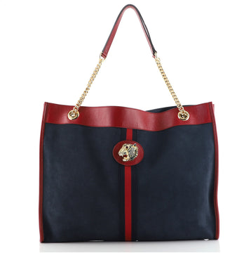 Gucci Rajah Chain Tote Suede Large
