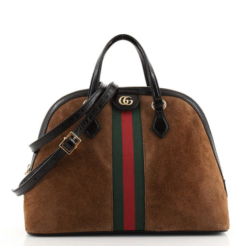 Gucci Ophidia Dome Top Handle Bag Suede Medium
