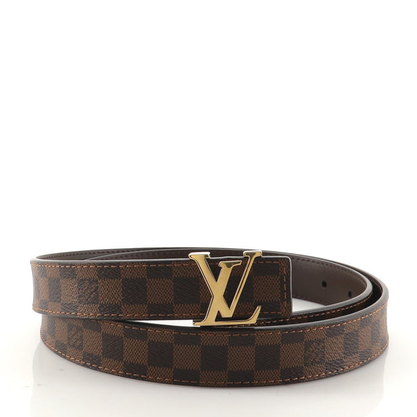 Louis Vuitton Mens LV Initiales Monogram Damier Ebene Belt Brown Size -  Shop Linda's Stuff