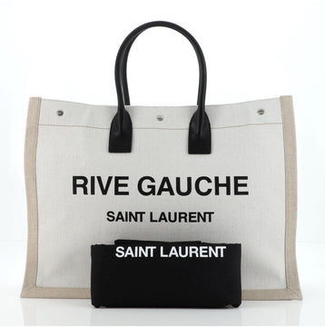 Saint Laurent Rive Gauche Shopper Tote Canvas Large