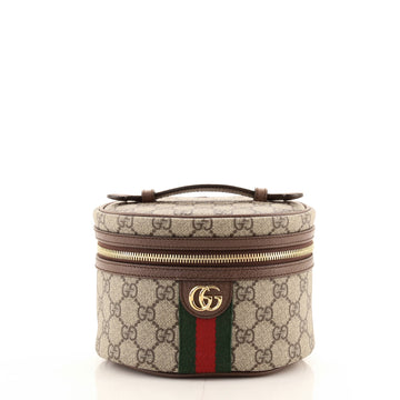 Gucci Ophidia Top Handle Cosmetic Case GG Coated Canvas Mini