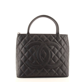 Chanel Medallion Tote Quilted Caviar