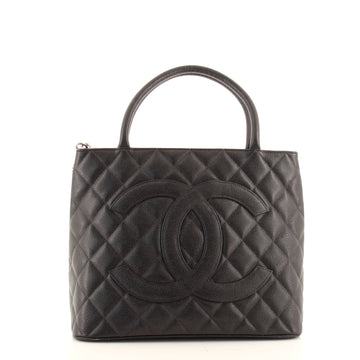 Chanel Medallion Tote Quilted Caviar