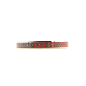 Hermes Capitales Bangle Bracelet Printed Enamel Narrow